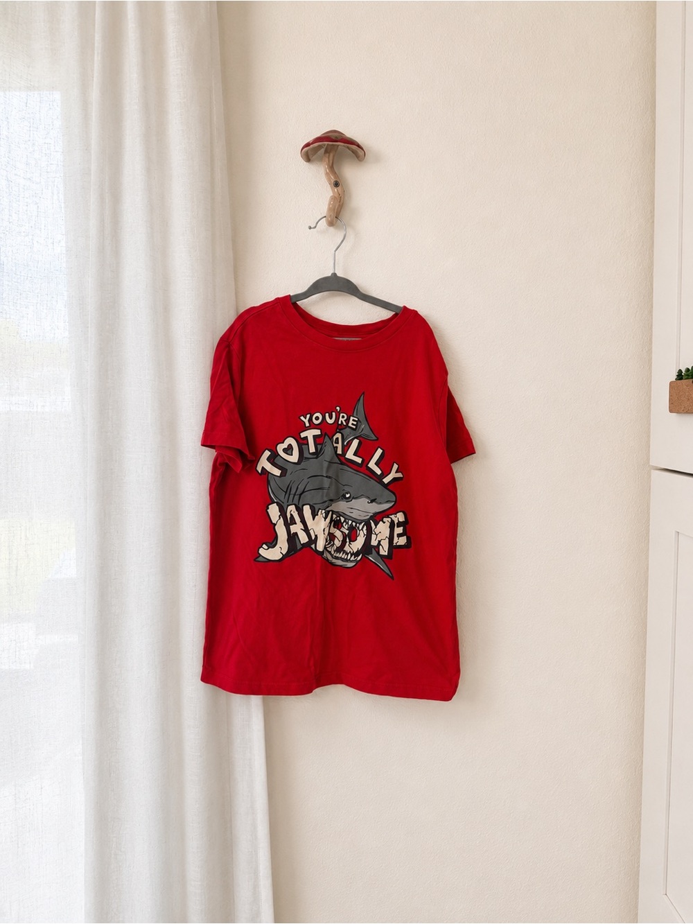 Cat & Jack Red Shark Graphic Tee